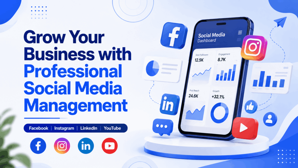 Social Media Management Company in Lucknow providing professional social media marketing, content creation, and brand growth services.
